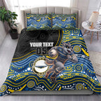 Custom Cowboys Bedding Set Cattle Dog Mascot With Aboriginal Indigenous