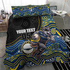 Custom Cowboys Bedding Set Cattle Dog Mascot With Aboriginal Indigenous