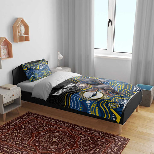 Custom Cowboys Bedding Set Cattle Dog Mascot With Aboriginal Indigenous