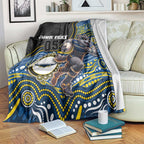 Custom Cowboys Blanket Cattle Dog Mascot With Aboriginal Indigenous