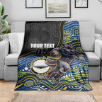 Custom Cowboys Blanket Cattle Dog Mascot With Aboriginal Indigenous