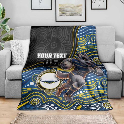 Custom Cowboys Blanket Cattle Dog Mascot With Aboriginal Indigenous
