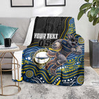 Custom Cowboys Blanket Cattle Dog Mascot With Aboriginal Indigenous