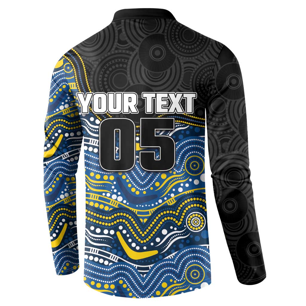 Custom Cowboys Button Sweatshirt Cattle Dog Mascot With Aboriginal Indigenous
