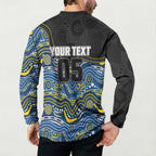 Custom Cowboys Button Sweatshirt Cattle Dog Mascot With Aboriginal Indigenous