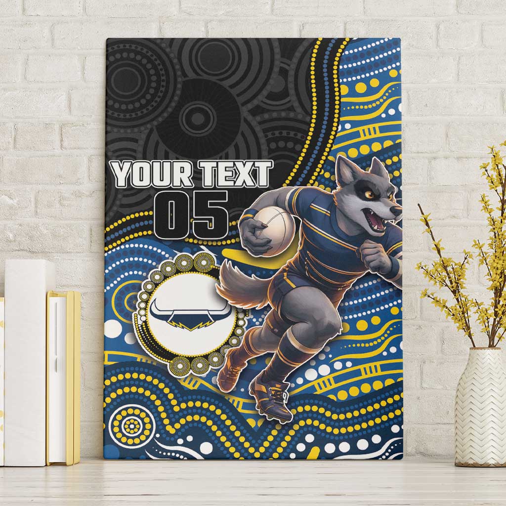 Custom Cowboys Canvas Wall Art Cattle Dog Mascot With Aboriginal Indigenous