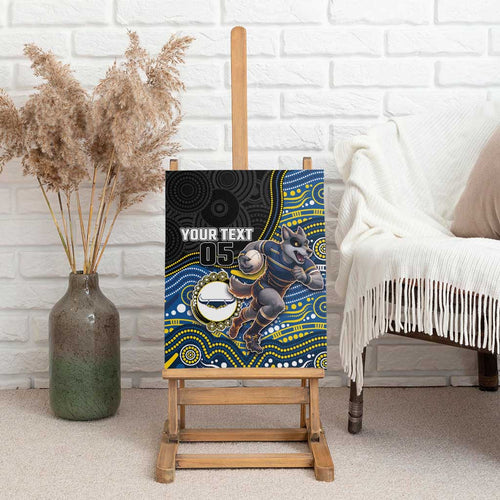 Custom Cowboys Canvas Wall Art Cattle Dog Mascot With Aboriginal Indigenous