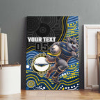 Custom Cowboys Canvas Wall Art Cattle Dog Mascot With Aboriginal Indigenous