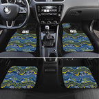 Custom Cowboys Car Mats Cattle Dog Mascot With Aboriginal Indigenous
