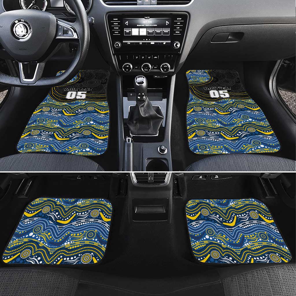 Custom Cowboys Car Mats Cattle Dog Mascot With Aboriginal Indigenous