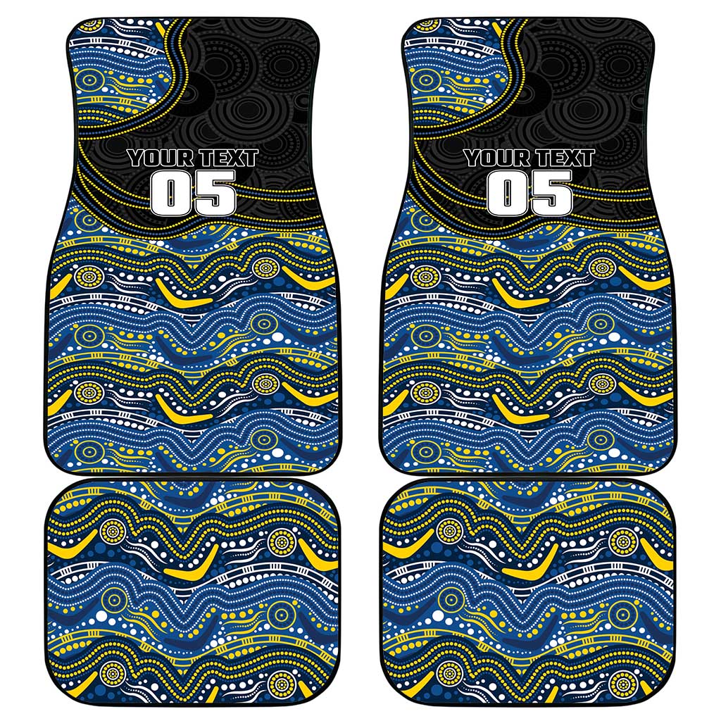 Custom Cowboys Car Mats Cattle Dog Mascot With Aboriginal Indigenous