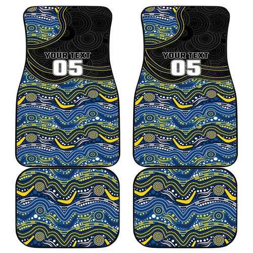 Custom Cowboys Car Mats Cattle Dog Mascot With Aboriginal Indigenous