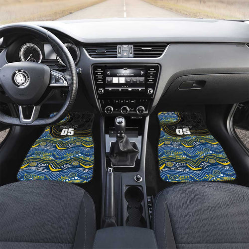 Custom Cowboys Car Mats Cattle Dog Mascot With Aboriginal Indigenous