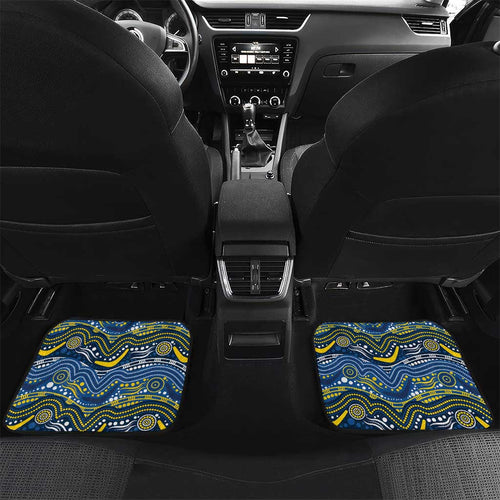 Custom Cowboys Car Mats Cattle Dog Mascot With Aboriginal Indigenous