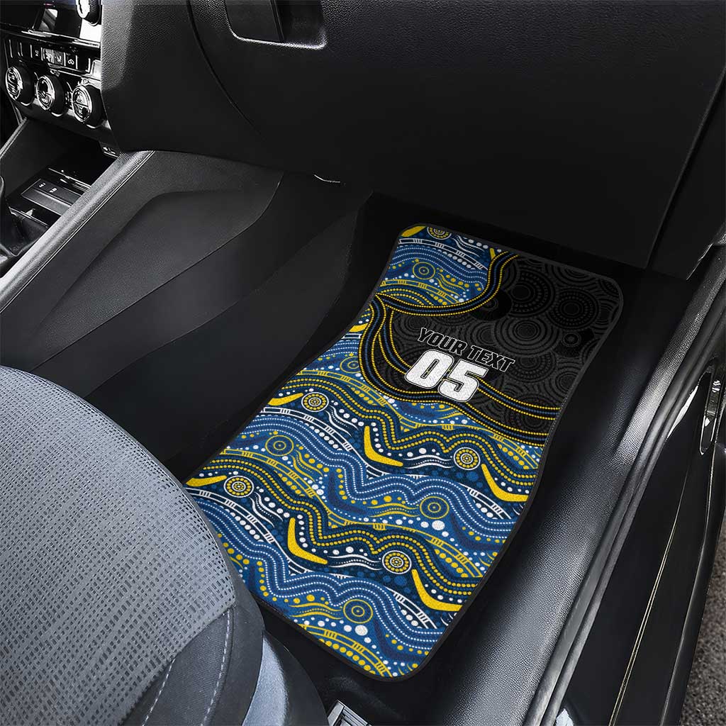 Custom Cowboys Car Mats Cattle Dog Mascot With Aboriginal Indigenous