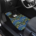 Custom Cowboys Car Mats Cattle Dog Mascot With Aboriginal Indigenous