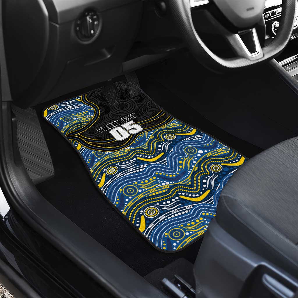 Custom Cowboys Car Mats Cattle Dog Mascot With Aboriginal Indigenous