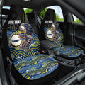Custom Cowboys Car Seat Cover Cattle Dog Mascot With Aboriginal Indigenous