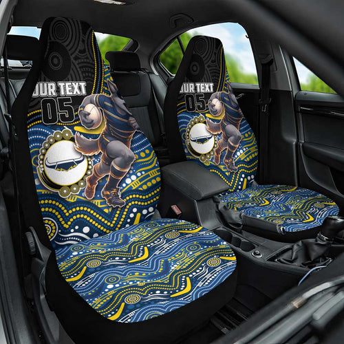 Custom Cowboys Car Seat Cover Cattle Dog Mascot With Aboriginal Indigenous