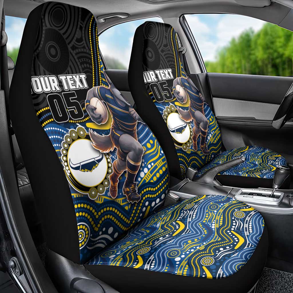 Custom Cowboys Car Seat Cover Cattle Dog Mascot With Aboriginal Indigenous