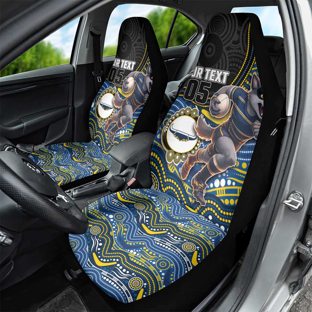 Custom Cowboys Car Seat Cover Cattle Dog Mascot With Aboriginal Indigenous