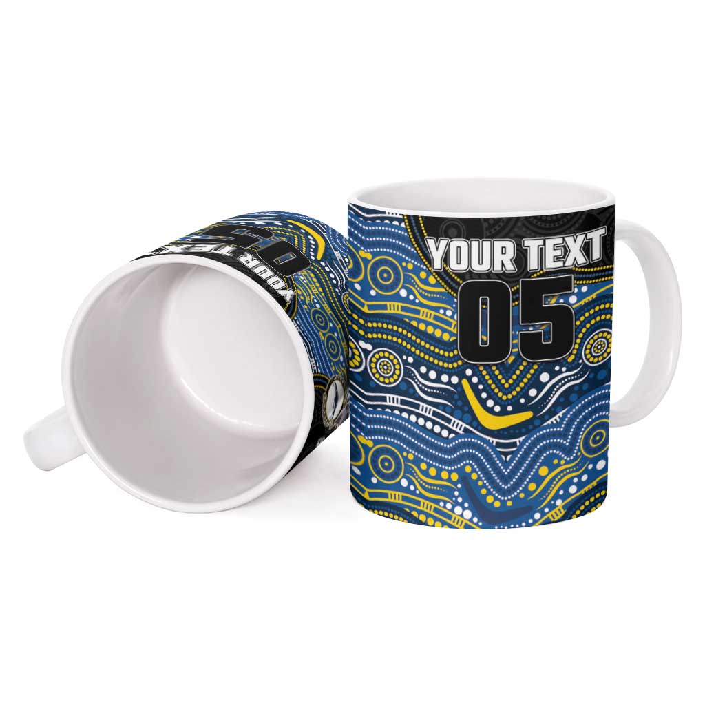 Custom Cowboys Ceramic Mug Cattle Dog Mascot With Aboriginal Indigenous