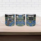 Custom Cowboys Ceramic Mug Cattle Dog Mascot With Aboriginal Indigenous