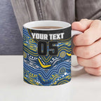 Custom Cowboys Ceramic Mug Cattle Dog Mascot With Aboriginal Indigenous