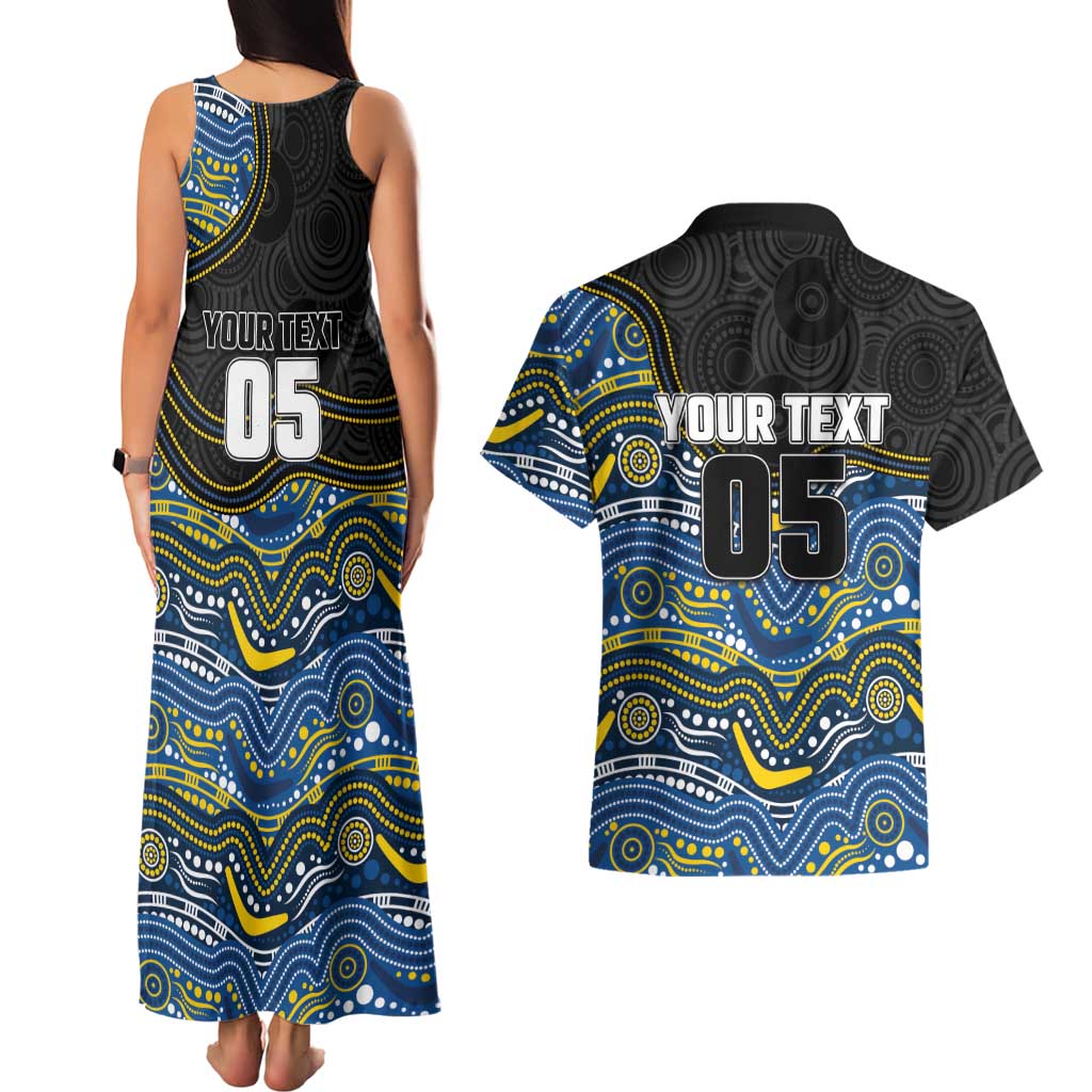 Custom Cowboys Couples Matching Tank Maxi Dress and Hawaiian Shirt Cattle Dog Mascot With Aboriginal Indigenous