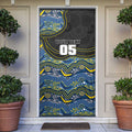Custom Cowboys Door Cover Cattle Dog Mascot With Aboriginal Indigenous