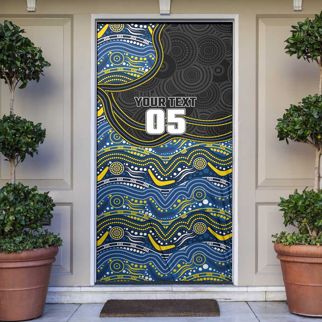 Custom Cowboys Door Cover Cattle Dog Mascot With Aboriginal Indigenous