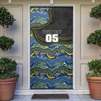 Custom Cowboys Door Cover Cattle Dog Mascot With Aboriginal Indigenous