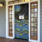 Custom Cowboys Door Cover Cattle Dog Mascot With Aboriginal Indigenous
