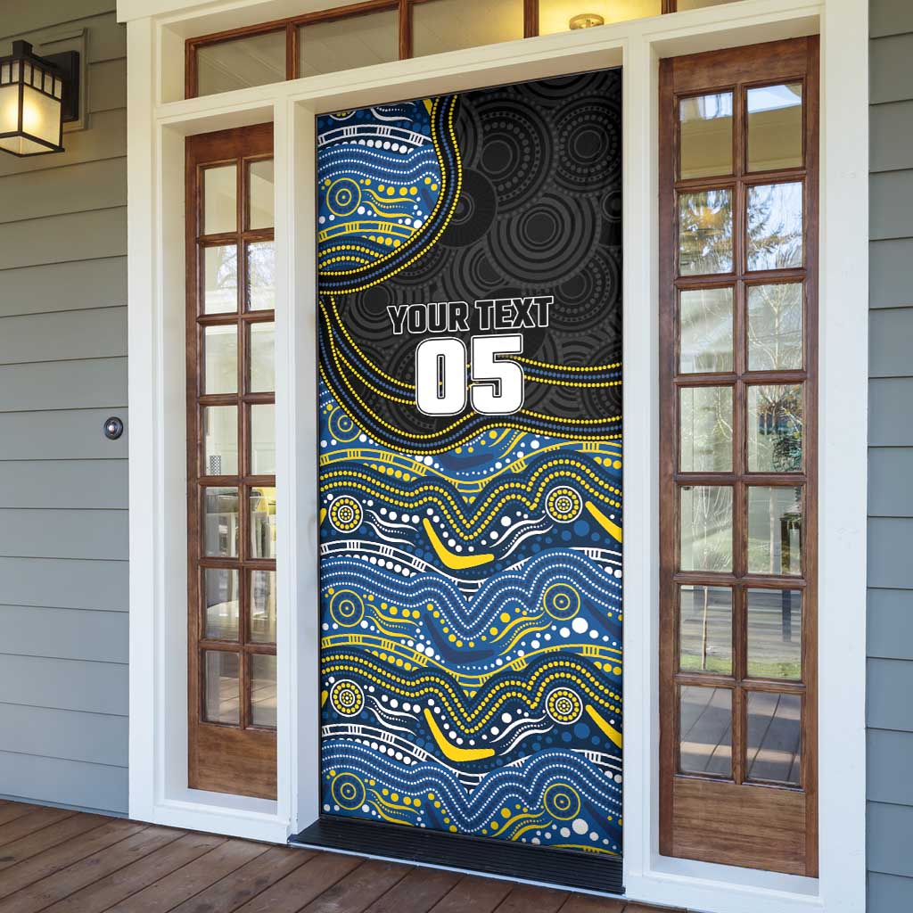 Custom Cowboys Door Cover Cattle Dog Mascot With Aboriginal Indigenous