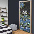 Custom Cowboys Door Cover Cattle Dog Mascot With Aboriginal Indigenous
