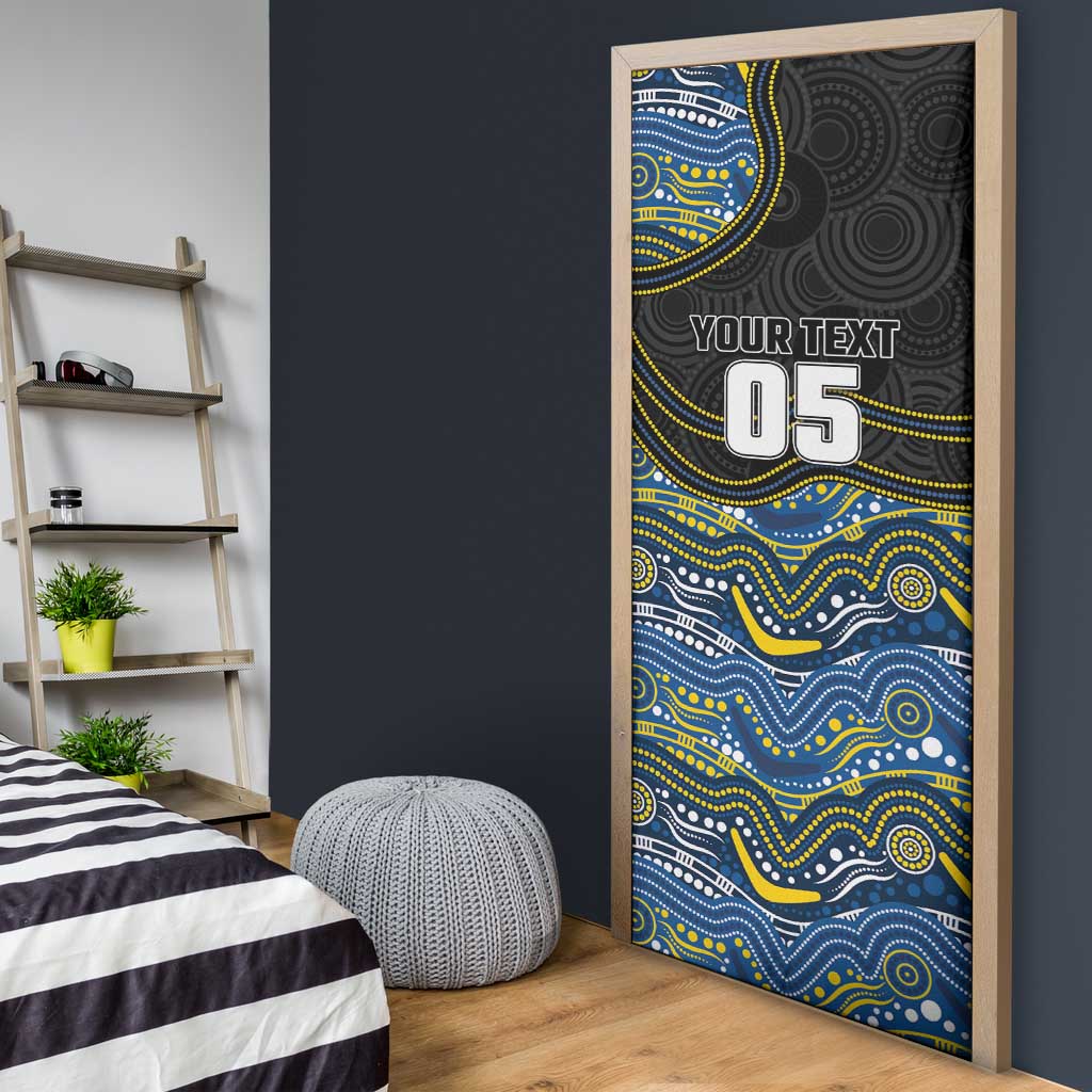 Custom Cowboys Door Cover Cattle Dog Mascot With Aboriginal Indigenous