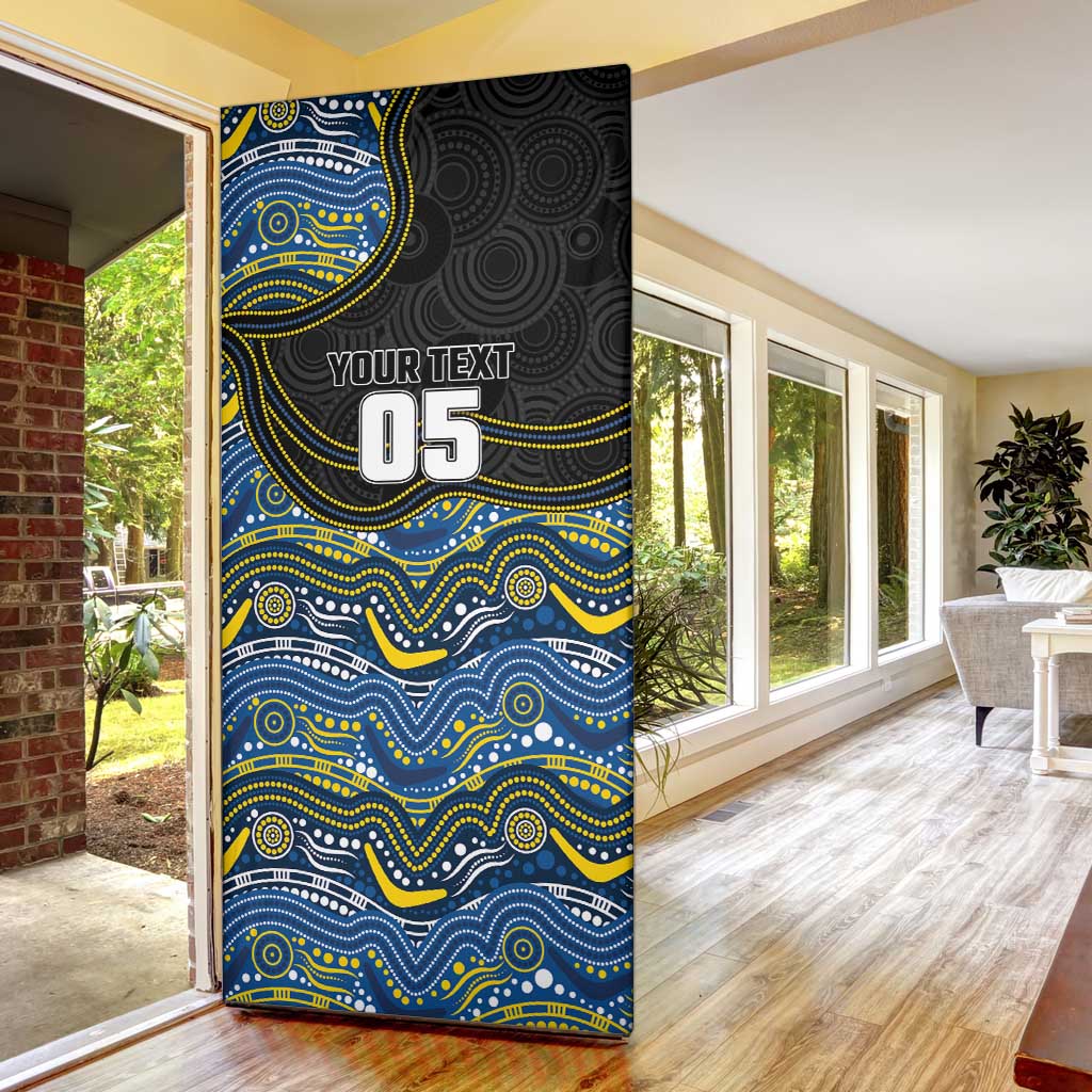 Custom Cowboys Door Cover Cattle Dog Mascot With Aboriginal Indigenous