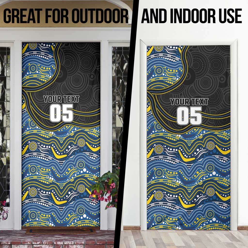 Custom Cowboys Door Cover Cattle Dog Mascot With Aboriginal Indigenous