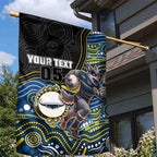 Custom Cowboys Garden Flag Cattle Dog Mascot With Aboriginal Indigenous