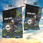Custom Cowboys Garden Flag Cattle Dog Mascot With Aboriginal Indigenous