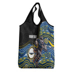 Custom Cowboys Grocery Bag Cattle Dog Mascot With Aboriginal Indigenous