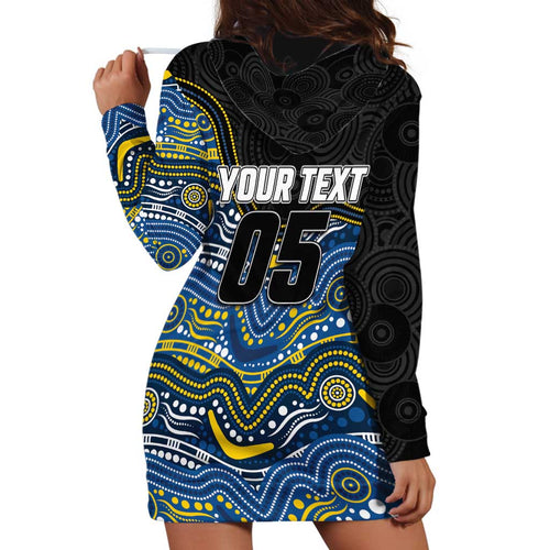 Custom Cowboys Hoodie Dress Cattle Dog Mascot With Aboriginal Indigenous