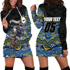 Custom Cowboys Hoodie Dress Cattle Dog Mascot With Aboriginal Indigenous