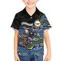 Custom Cowboys Kid Hawaiian Shirt Cattle Dog Mascot With Aboriginal Indigenous