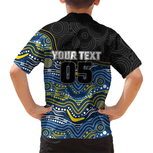 Custom Cowboys Kid Hawaiian Shirt Cattle Dog Mascot With Aboriginal Indigenous
