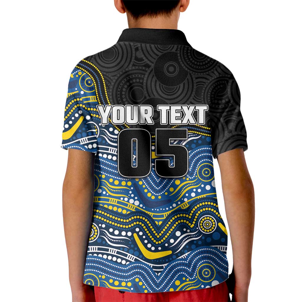Custom Cowboys Kid Polo Shirt Cattle Dog Mascot With Aboriginal Indigenous