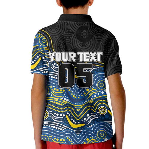 Custom Cowboys Kid Polo Shirt Cattle Dog Mascot With Aboriginal Indigenous