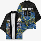 Custom Cowboys Kimono Cattle Dog Mascot With Aboriginal Indigenous