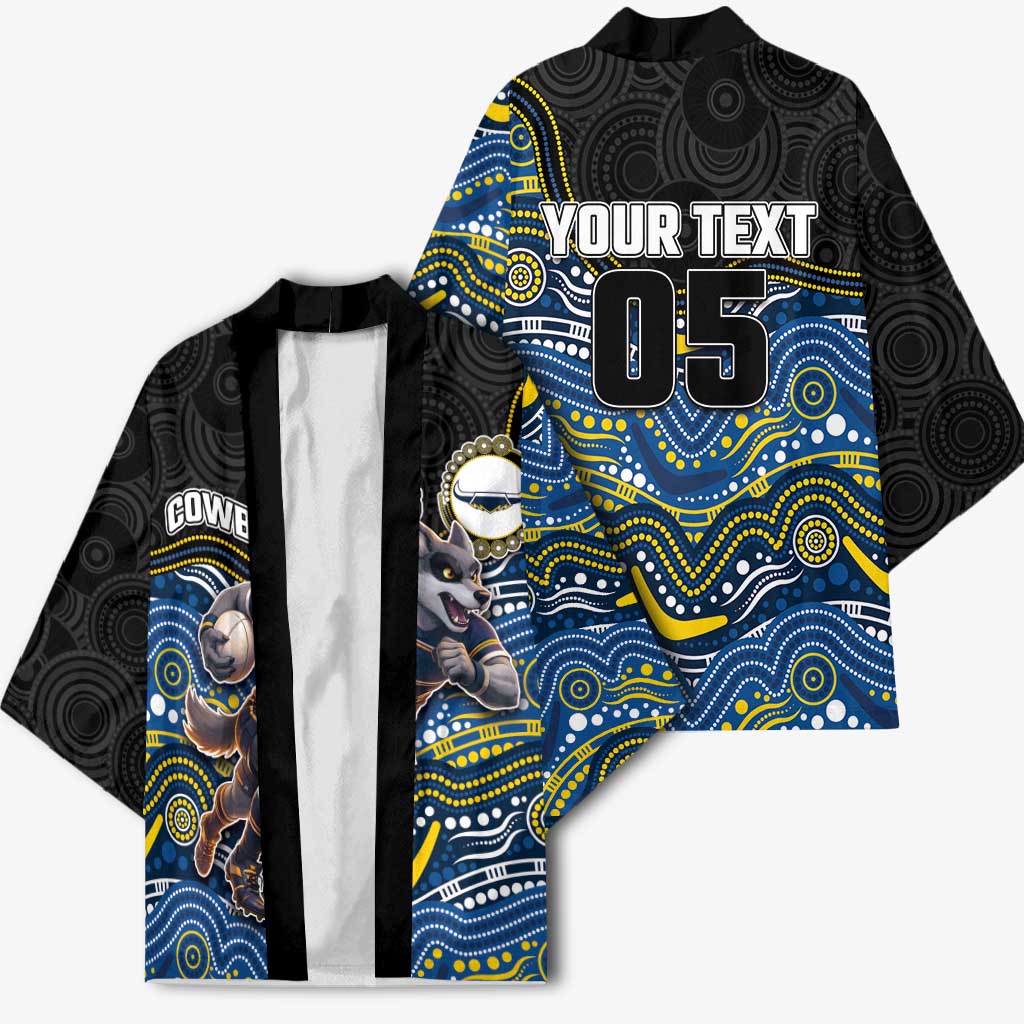Custom Cowboys Kimono Cattle Dog Mascot With Aboriginal Indigenous