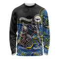 Custom Cowboys Long Sleeve Shirt Cattle Dog Mascot With Aboriginal Indigenous